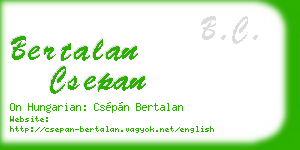 bertalan csepan business card