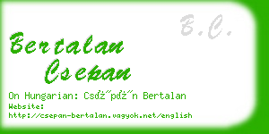 bertalan csepan business card
